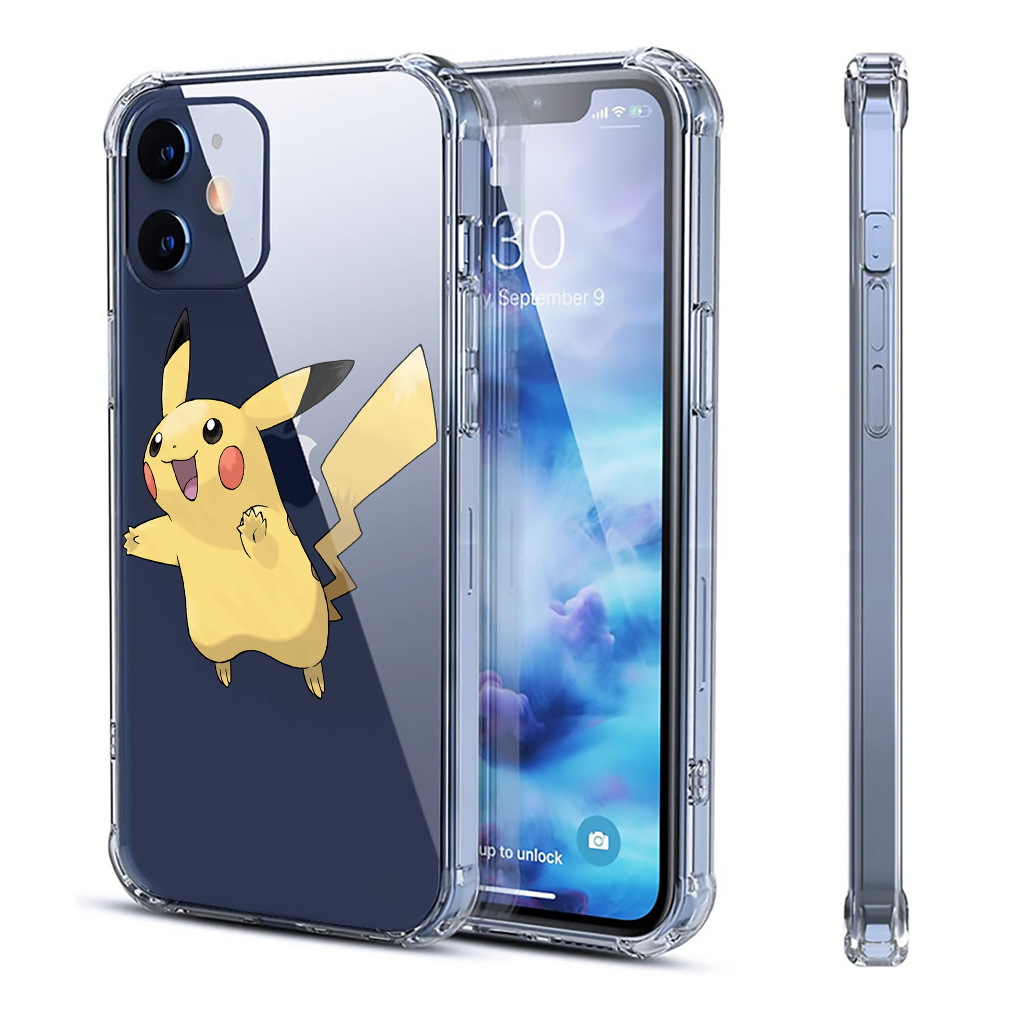 （画像用） ポケットモンスター Pokémon 【iPhone 12シリーズ対応】透明スマホケース（クリアソフトケース）
